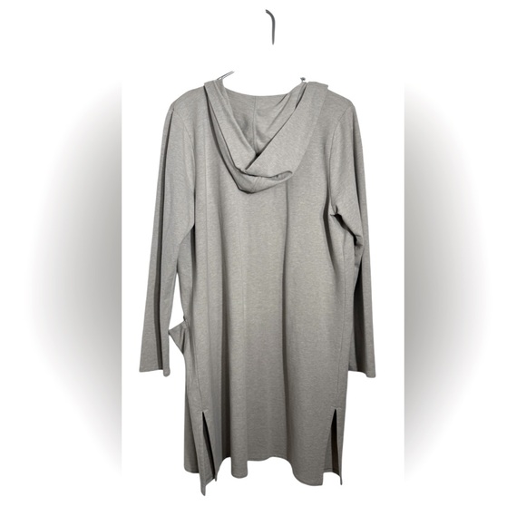 J.Jill Fit Open Front Hoodie Oversized Cardigan Sz Medium Cotton Blend Stretch - Picture 6 of 7